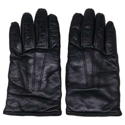 MEROLA Cashmere-Lined Nappa Leather Gloves Black Size 7.5