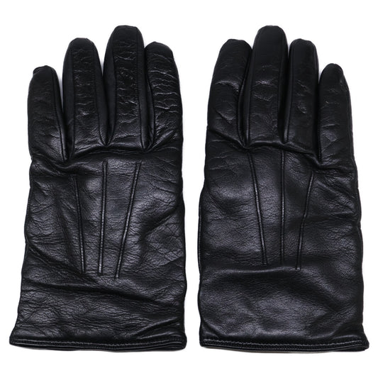 MEROLA Cashmere-Lined Nappa Leather Gloves Black Size 7.5