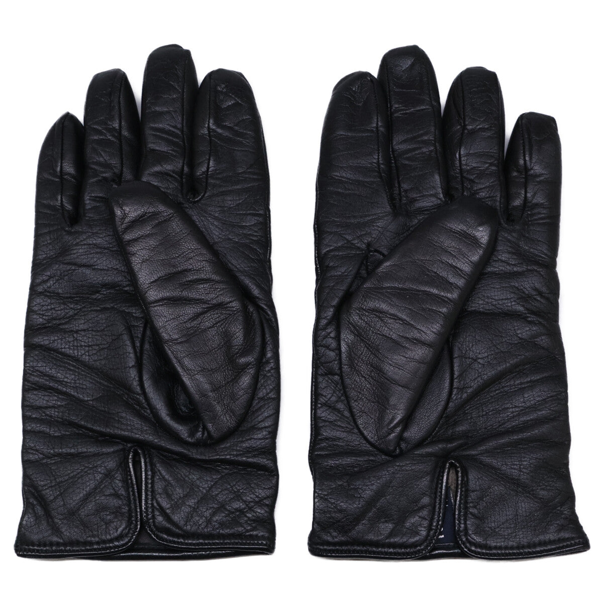 MEROLA Cashmere-Lined Nappa Leather Gloves Black Size 7.5