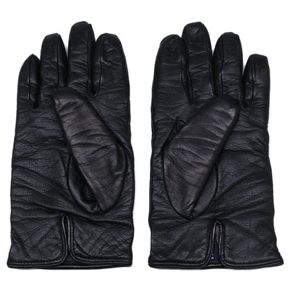 MEROLA Cashmere-Lined Nappa Leather Gloves Black Size 7.5