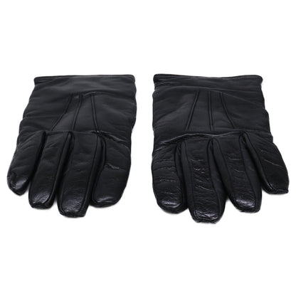 MEROLA Cashmere-Lined Nappa Leather Gloves Black Size 7.5