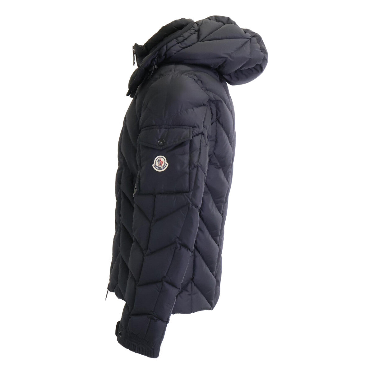 MONCLER BERRIAT Detachable Hood Nylon Jacket Black Size 0