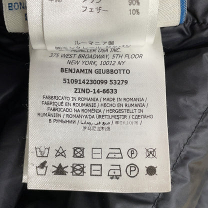 MONCLER BENJAMIN Nylon Down Coat Black Size 0