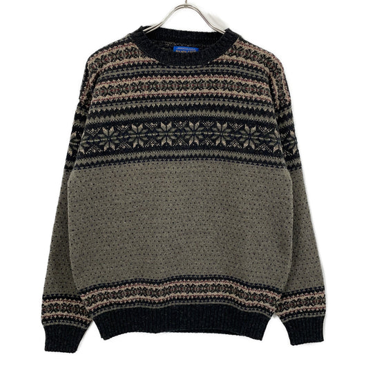 PENDLETON 90s USA Made Fair Isle Sweater Gray/Navy Size S