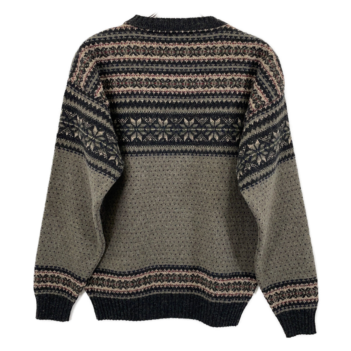 PENDLETON 90s USA Made Fair Isle Sweater Gray/Navy Size S