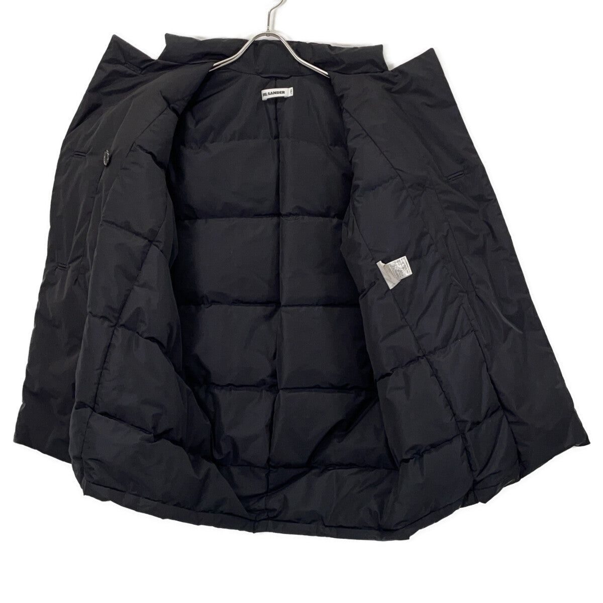 JILSANDER Black Polyester Down Peacoat Size L