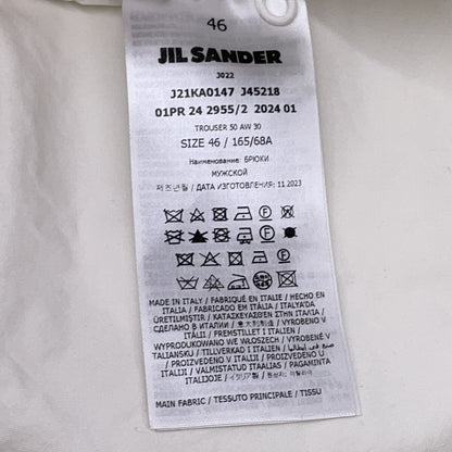 JILSANDER 24SS J21KA0147 Cotton Knee Pants White Size 46