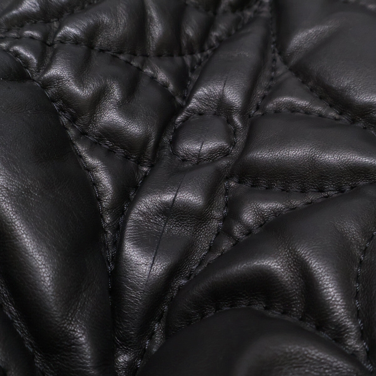 LOUIS VUITTON Monogram Flower Quilted Leather Jacket Size 50