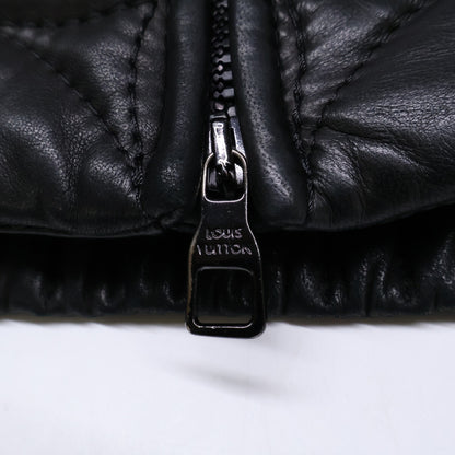 LOUIS VUITTON Monogram Flower Quilted Leather Jacket Size 50