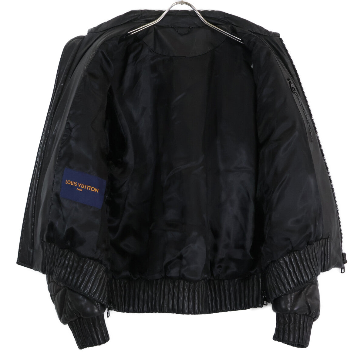 LOUIS VUITTON Monogram Flower Quilted Leather Jacket Size 50