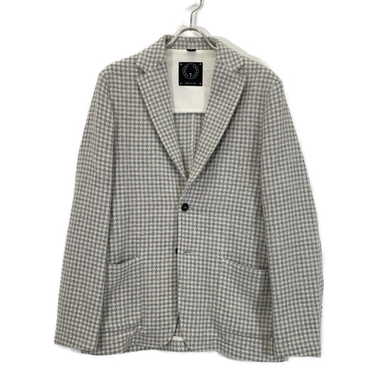 T-JACKET 51G419JR Wool Blazer Ivory/Gray Size 40R