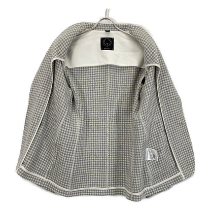 T-JACKET 51G419JR Wool Blazer Ivory/Gray Size 40R