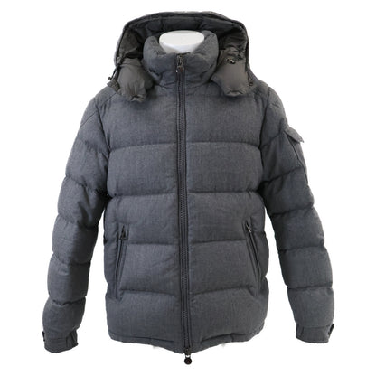 MONCLER Montgenevre Wool Hooded Down Jacket Gray Size 4