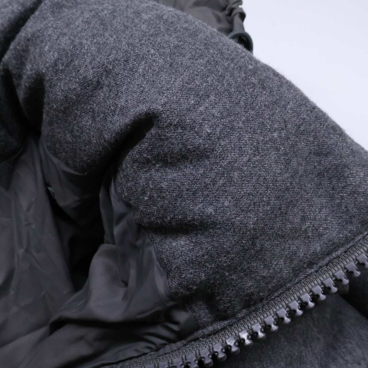 MONCLER Montgenevre Wool Hooded Down Jacket Gray Size 4