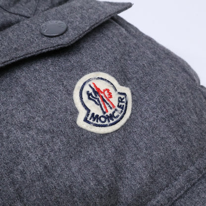 MONCLER Montgenevre Wool Hooded Down Jacket Gray Size 4