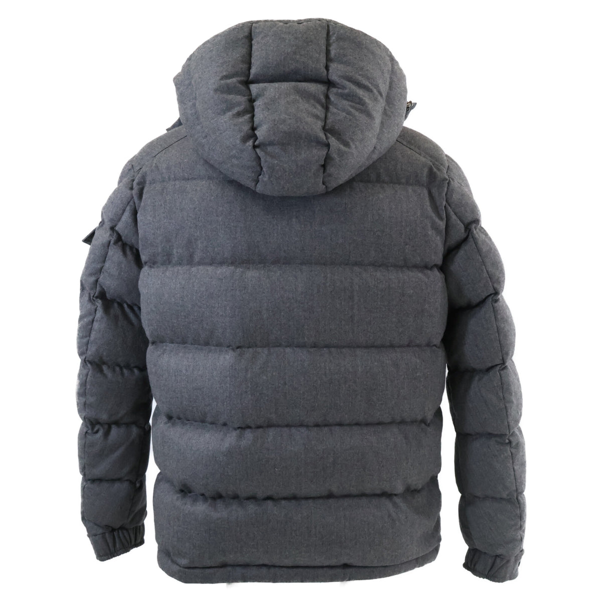 MONCLER Montgenevre Wool Hooded Down Jacket Gray Size 4