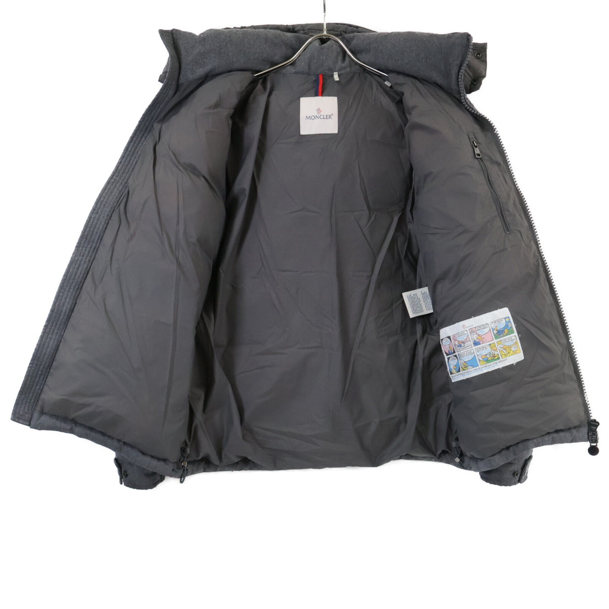 MONCLER Montgenevre Wool Hooded Down Jacket Gray Size 4