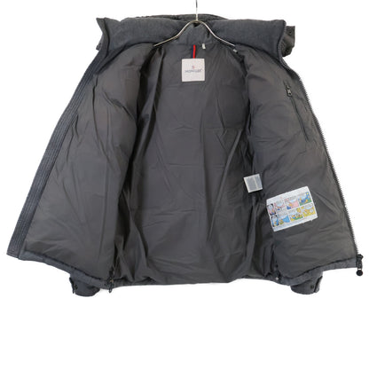 MONCLER Montgenevre Wool Hooded Down Jacket Gray Size 4