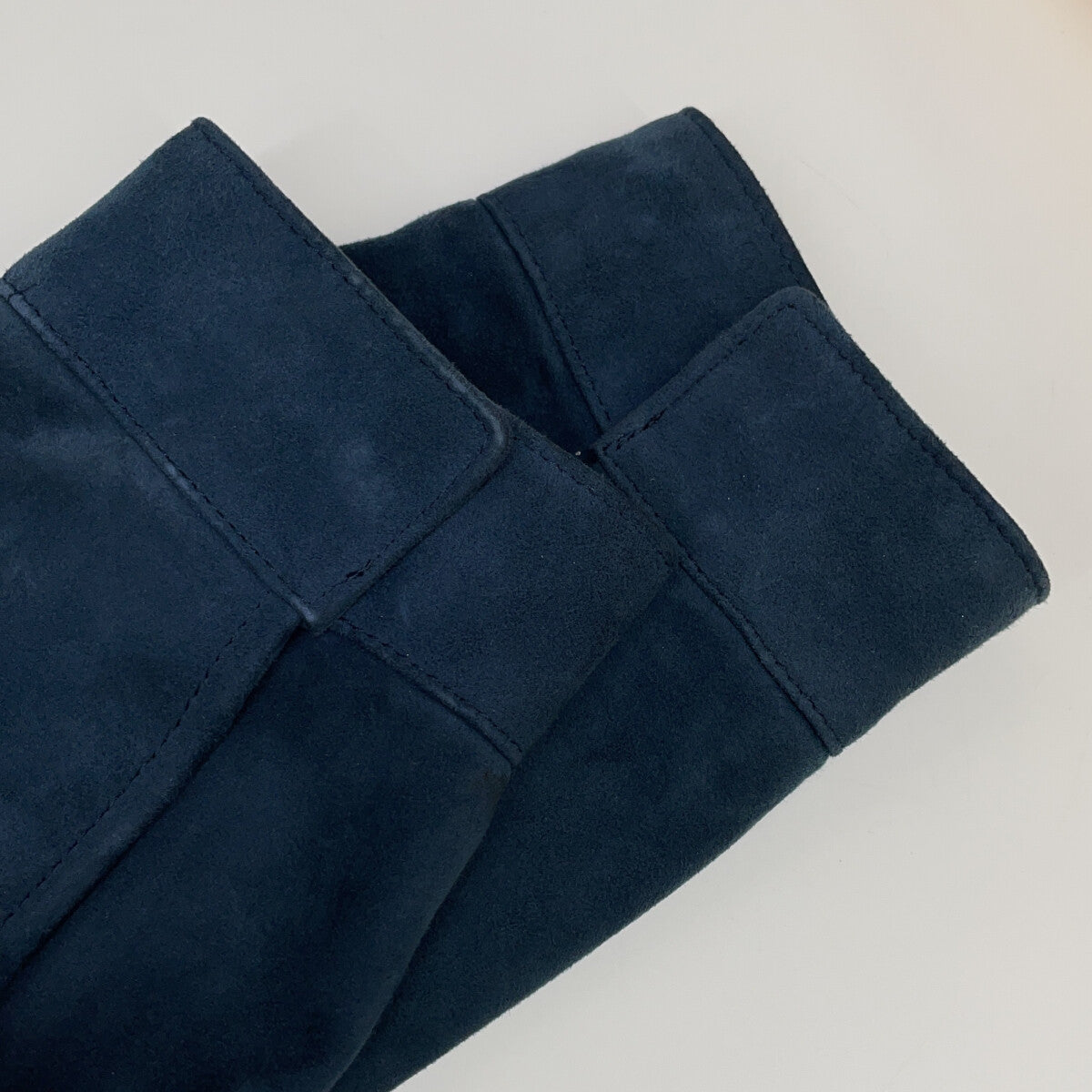 L'EDELLI Navy Blue Lamb Suede Rider Jacket Size 46