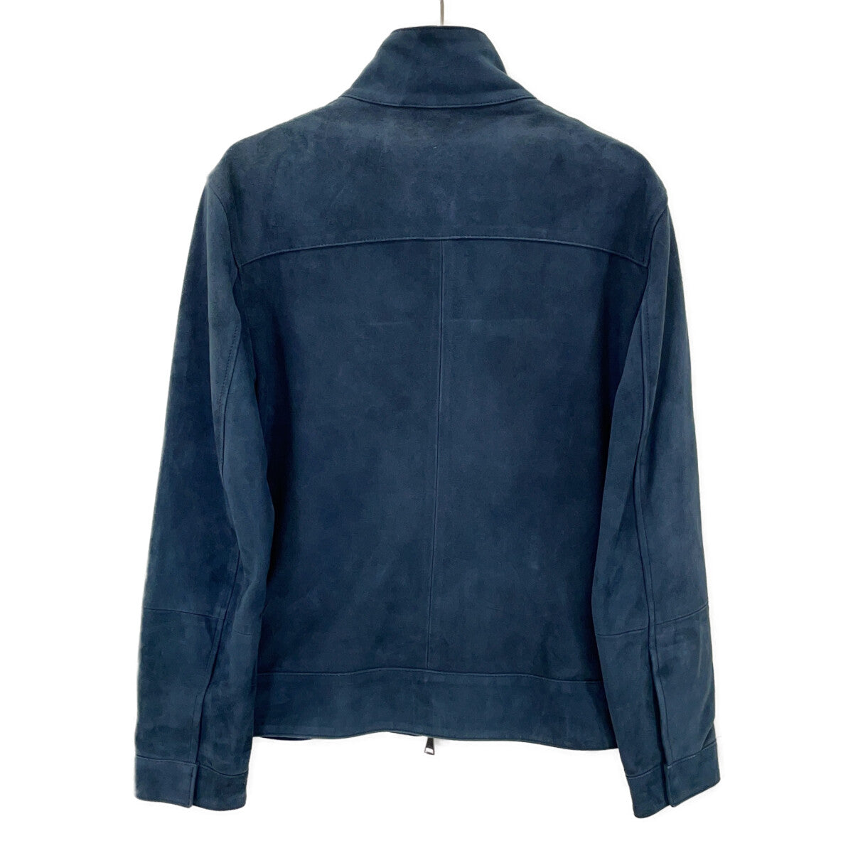 L'EDELLI Navy Blue Lamb Suede Rider Jacket Size 46
