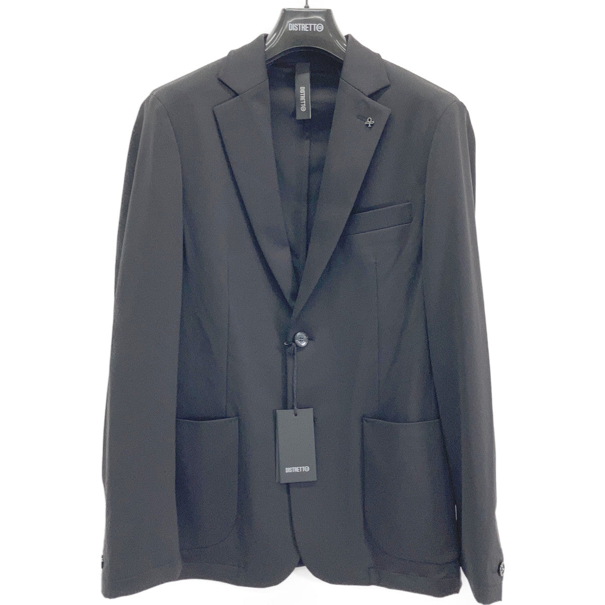 DISTRETTO12 FPU GA1559 Lycra Stretch Jacket Black Size 48