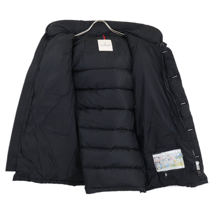 MONCLER CLUNY Fur-Trim Hooded Down Jacket Black Size 2