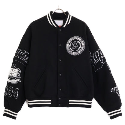 Supreme 24FW Veritas Wool Varsity Jacket Black/White Size M
