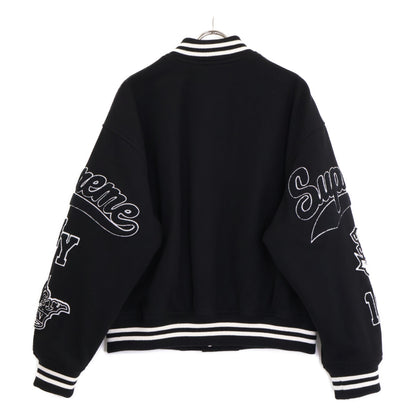 Supreme 24FW Veritas Wool Varsity Jacket Black/White Size M