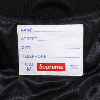 Supreme 24FW Veritas Wool Varsity Jacket Black/White Size M