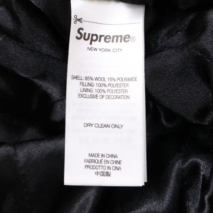 Supreme 24FW Veritas Wool Varsity Jacket Black/White Size M