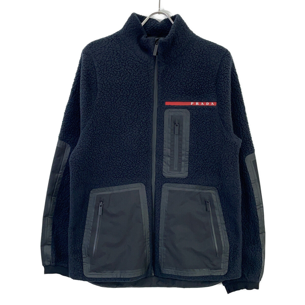PRADA SPORT '20 Recycled Fleece Technical Jacket Navy
