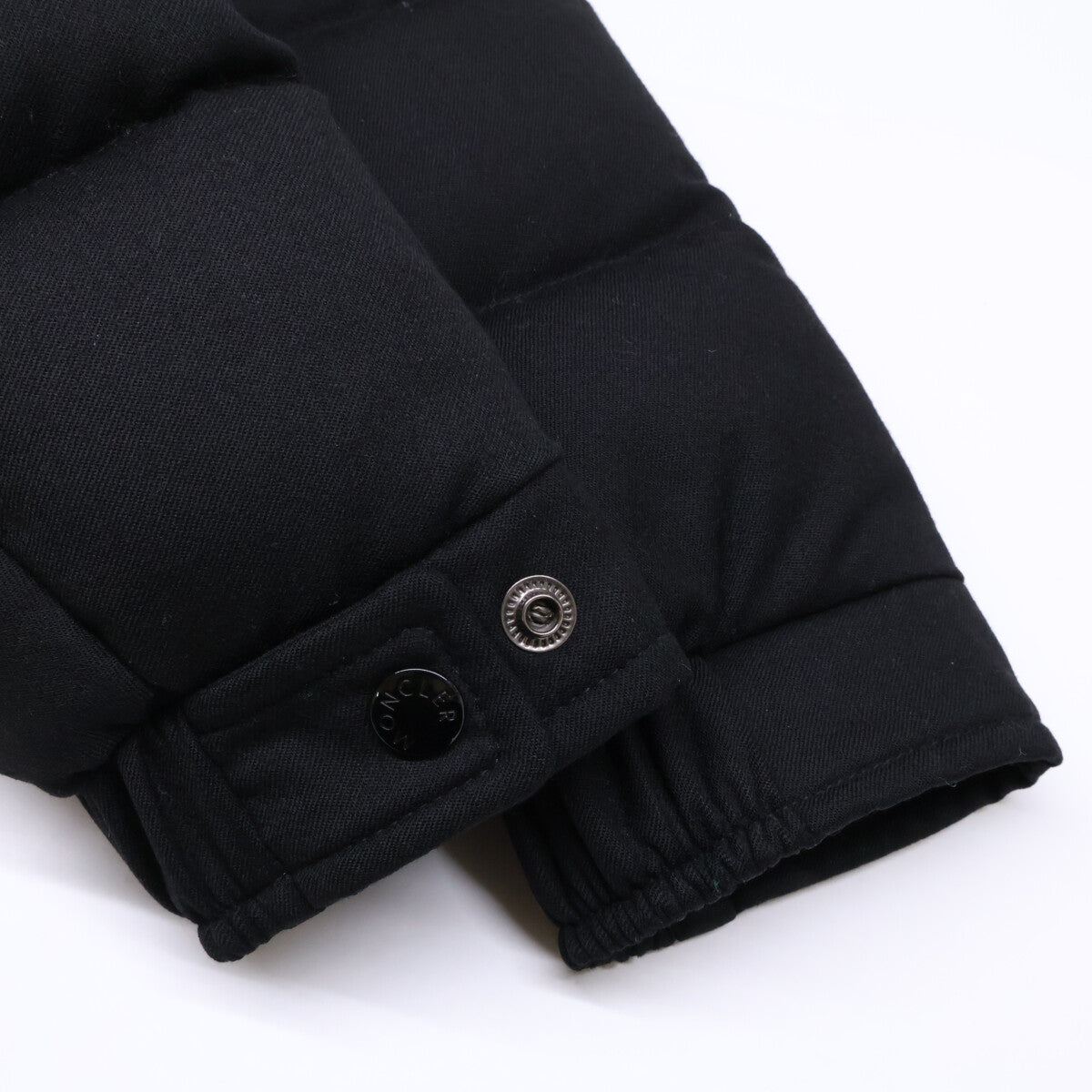 MONCLER MONTGENEVRE Wool Hooded Down Jacket Black Size 0