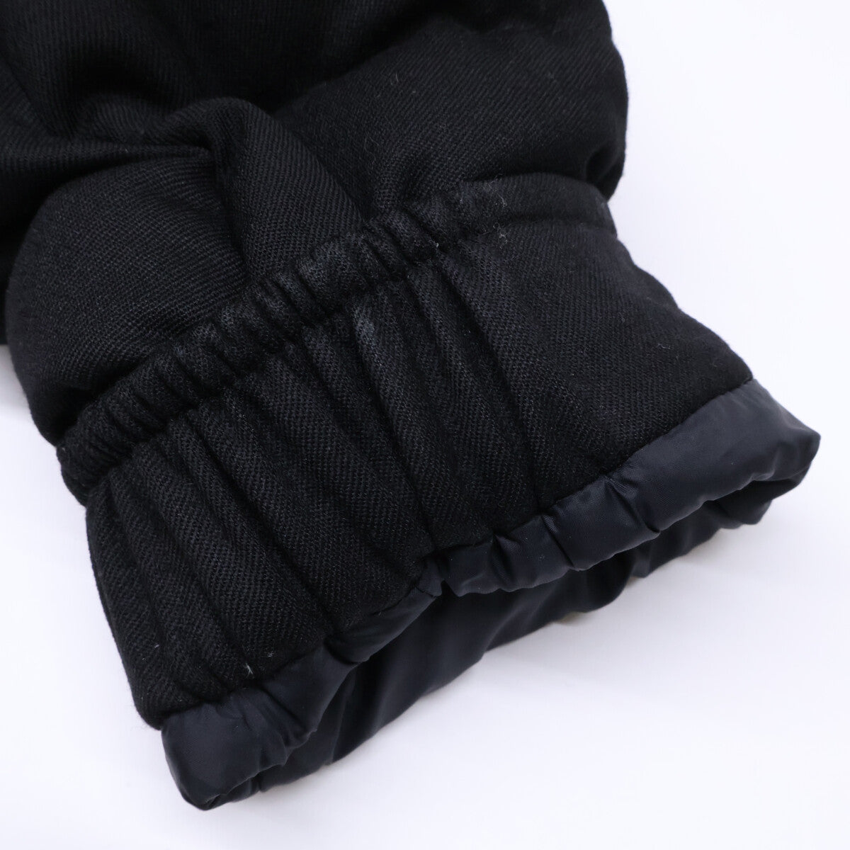 MONCLER MONTGENEVRE Wool Hooded Down Jacket Black Size 0