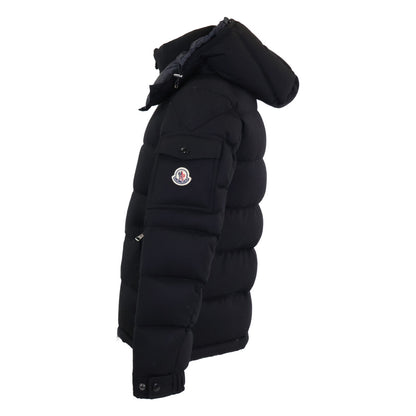 MONCLER MONTGENEVRE Wool Hooded Down Jacket Black Size 0