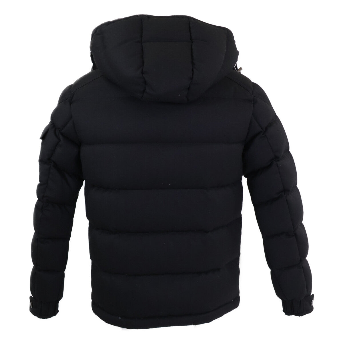 MONCLER MONTGENEVRE Wool Hooded Down Jacket Black Size 0