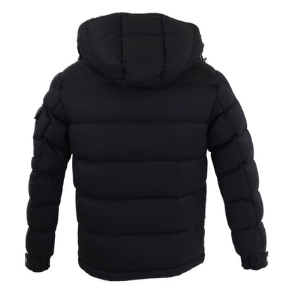 MONCLER MONTGENEVRE Wool Hooded Down Jacket Black Size 0