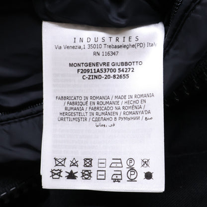 MONCLER MONTGENEVRE Wool Hooded Down Jacket Black Size 0