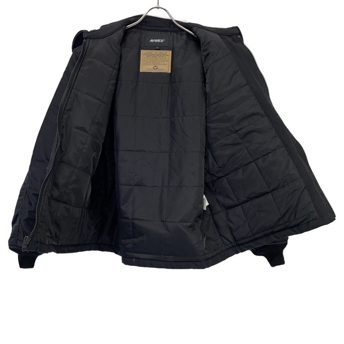 AVIREX 783-3252065 CWU Type Fireman Jacket Black Size L