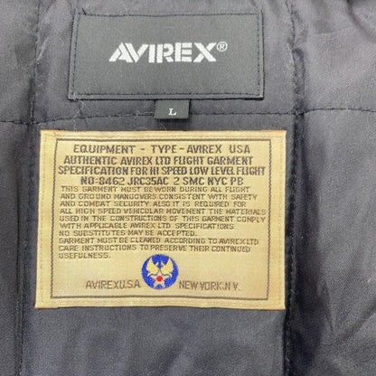 AVIREX 783-3252065 CWU Type Fireman Jacket Black Size L