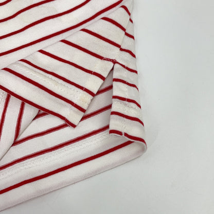 PRADA 2021 Striped Triangle Logo Oversized T-Shirt Size XS