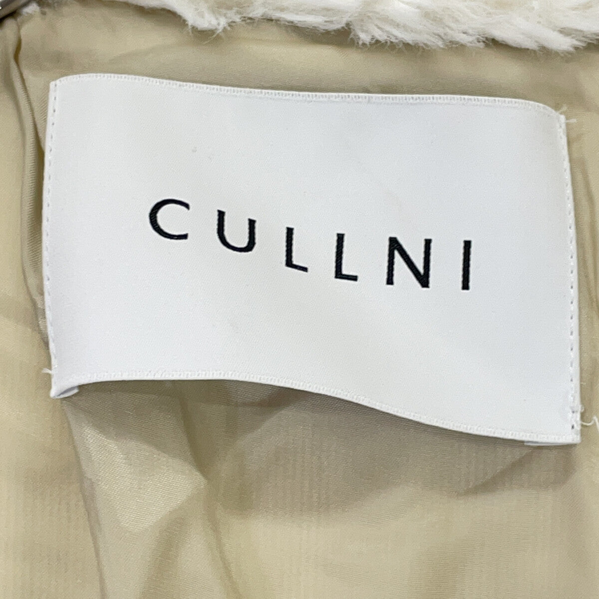 CULLNI 21AW Faux Fur Jacket White Size 0