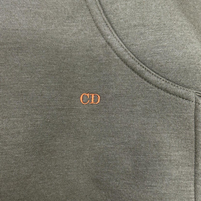 Dior HOMME Khaki/Orange Viscose Zip-Up Hoodie Size M