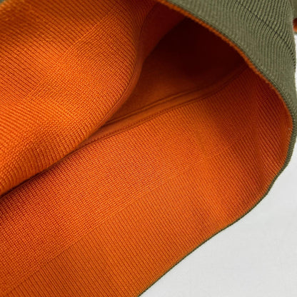 Dior HOMME Khaki/Orange Viscose Zip-Up Hoodie Size M