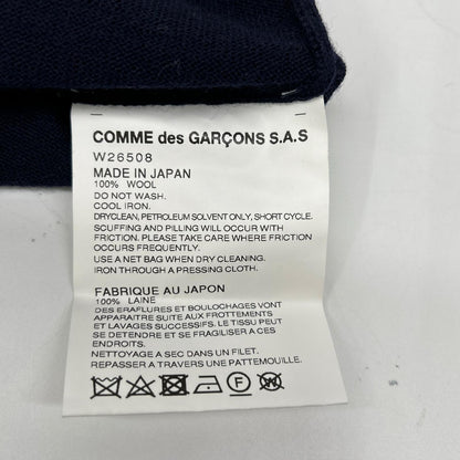 COMME des GARCONS SHIRT Wool Fringed Hem Sweater Navy Size S