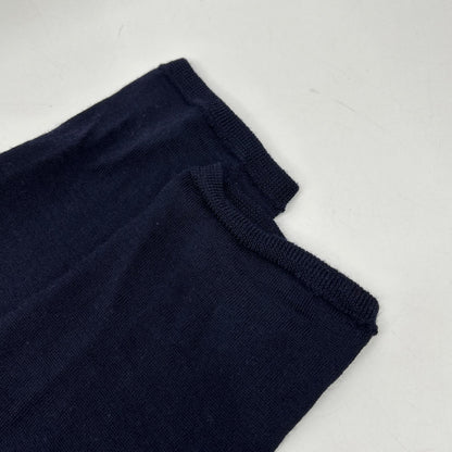 COMME des GARCONS SHIRT Wool Fringed Hem Sweater Navy Size S