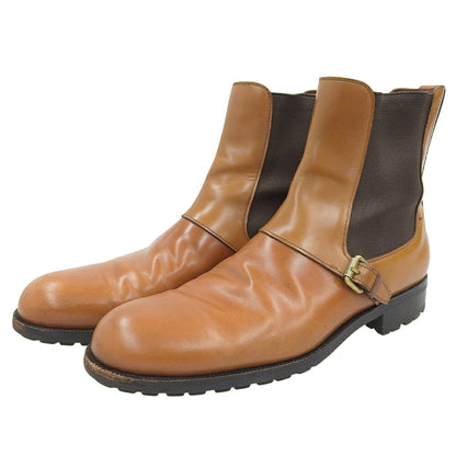 LOUIS VUITTON Leather Side Gore Ankle Boots Brown Size 7.5