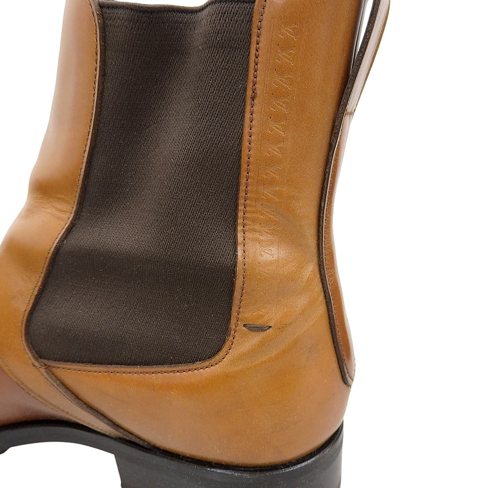 LOUIS VUITTON Leather Side Gore Ankle Boots Brown Size 7.5