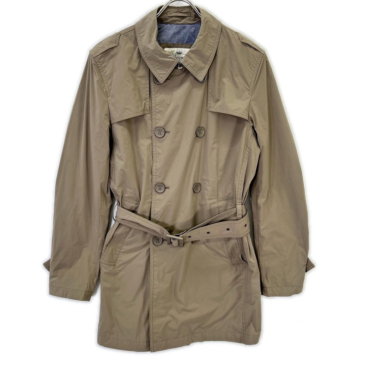 HERNO IM0091U Trench Coat Beige Size 46