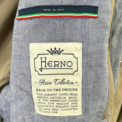 HERNO IM0091U Trench Coat Beige Size 46
