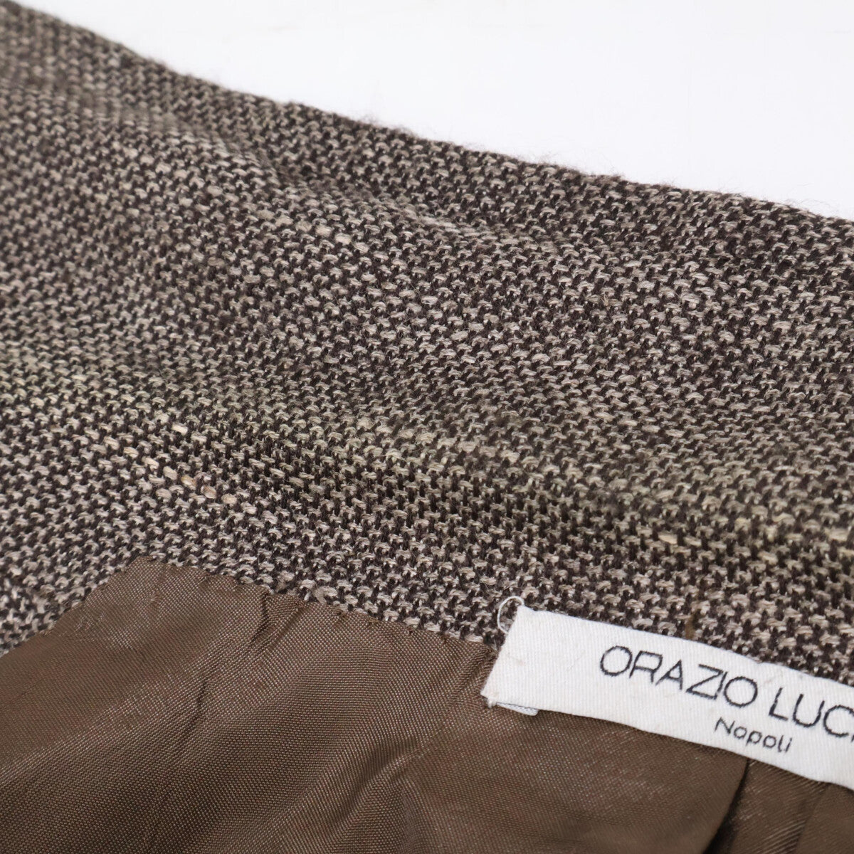 Orazio Luciano Wool/Linen/Silk 3B Jacket Brown Size XS